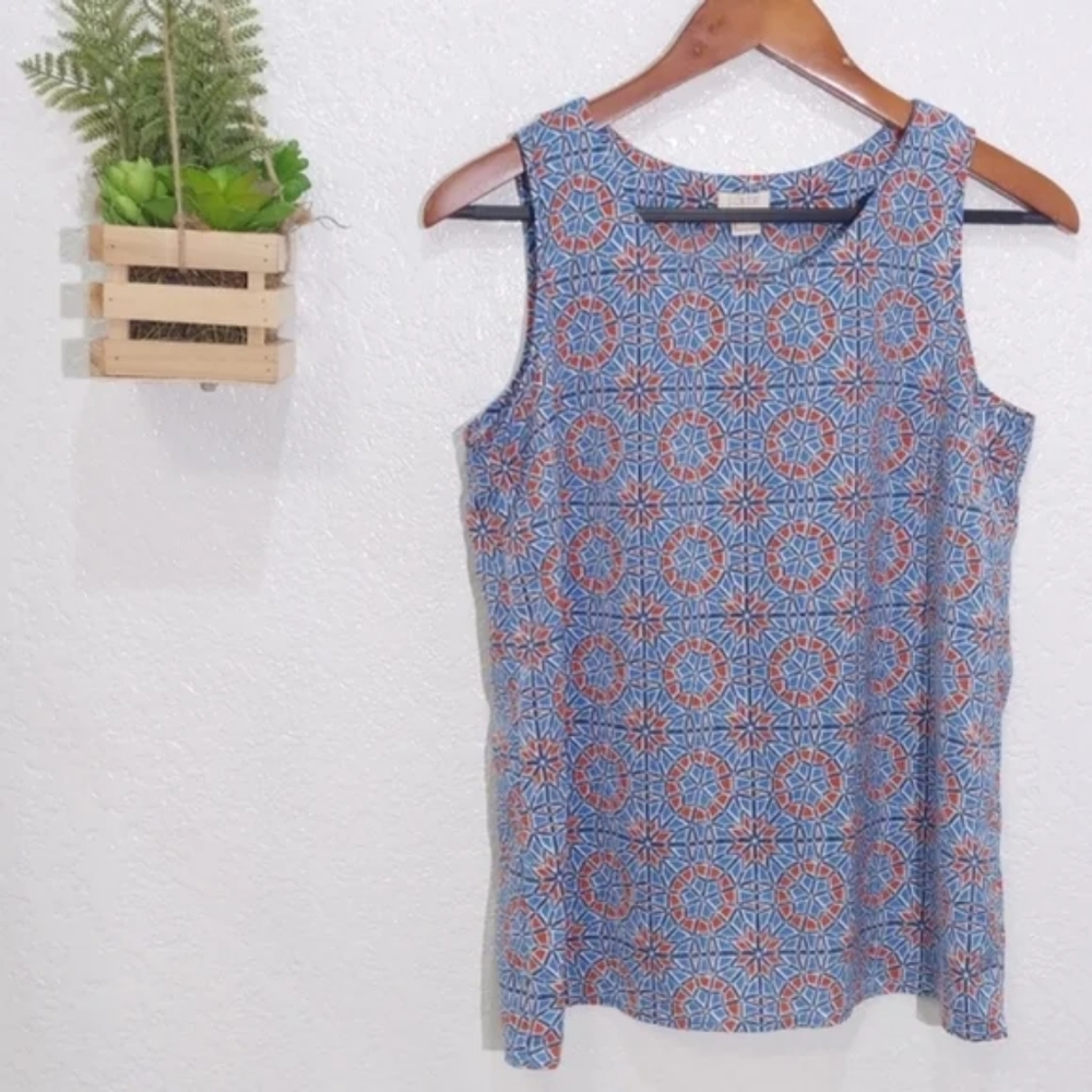 J. Crew Geometric Print Top